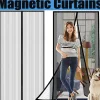 Magnetic Screen Door, Heavy Duty Door Screen Magnetic Closure Keep Bugs Out, Pet & Kid Friendly, Hands Free Door Screen