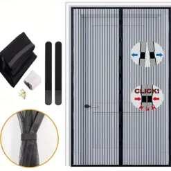 Magnetic Screen Door, Heavy Duty Door Screen Magnetic Closure Keep Bugs Out, Pet & Kid Friendly, Hands Free Door Screen