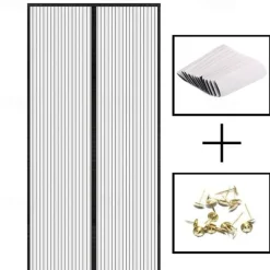 Magnetic Screen Door, Heavy Duty Door Screen Magnetic Closure Keep Bugs Out, Pet & Kid Friendly, Hands Free Door Screen