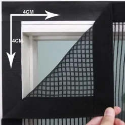 Magnetic Screen Door, Mesh Screen Door Narrow Durable Mesh Curtain Reversible Left Right Side Opening Retractable Door Screen Magnetic Closure for Patio Bedroom