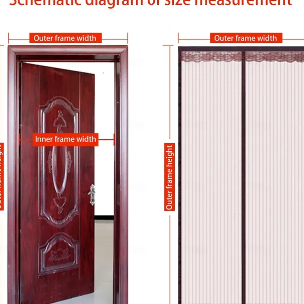 Magnetic Screen Door Mesh Fly Screen Door, Self Seal, Pet and Child Friendly, with Heavy Duty Mesh Curtain for Single Patio Sliding Door