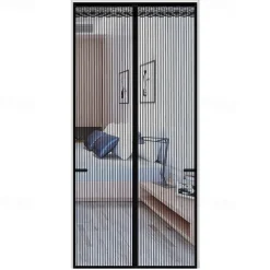 Magnetic Screen Door Mesh Fly Screen Door, Self Seal, Pet and Child Friendly, with Heavy Duty Mesh Curtain for Single Patio Sliding Door