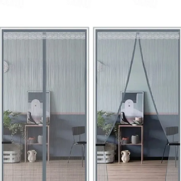 Magnetic Screen Door Mesh Fly Screen Door, Self Seal, Pet and Child Friendly, with Heavy Duty Mesh Curtain for Single Patio Sliding Door