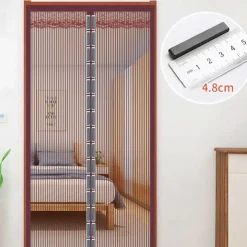 Magnetic Screen Door Portable, Fly Or Bug Screen Magnetic, Doorway For Sliding Door,Garage,Patio,Kitchen,Living,Window Room,Bedroom,Bar,Pet and Kid Easy Entry