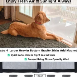 Magnetic Screen Door Portable, Fly Or Bug Screen Magnetic, Doorway Mosquito Net For Sliding Door,Garage,Patio,Kitchen,Living,Window Room,Bedroom,Bar,Pet and Kid Easy Entry