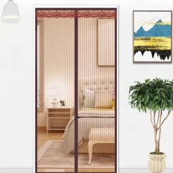 Magnetic Screen Door Portable, Fly Or Bug Screen Magnetic, Doorway For Sliding Door,Garage,Patio,Kitchen,Living,Window Room,Bedroom,Bar,Pet and Kid Easy Entry