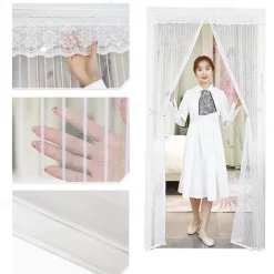 Magnetic Screen Door Portable, Fly Or Bug Screen Magnetic, Doorway For Sliding Door,Garage,Patio,Kitchen,Living,Window Room,Bedroom,Bar,Pet and Kid Easy Entry