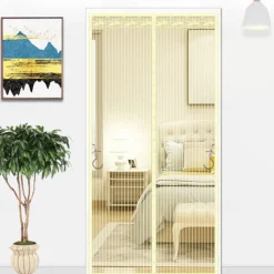 Magnetic Screen Door Portable, Fly Or Bug Screen Magnetic, Doorway For Sliding Door,Garage,Patio,Kitchen,Living,Window Room,Bedroom,Bar,Pet and Kid Easy Entry