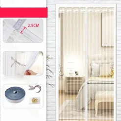 Magnetic Screen Door Portable, Fly Or Bug Screen Magnetic, Doorway For Sliding Door,Garage,Patio,Kitchen,Living,Window Room,Bedroom,Bar,Pet and Kid Easy Entry