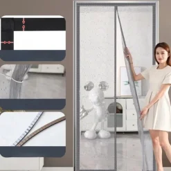 Magnetic Screen Door Portable, Mesh Screen Door Fly or Bug Screen Magnetic, Doorway For Sliding Door,Garage,Patio,Kitchen,Living,Window Room,Bedroom,Bar,Pet and Kid Easy Entry