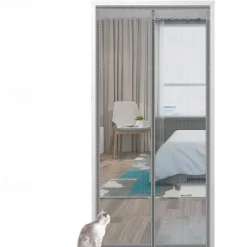 Magnetic Screen Door Portable, Mesh Screen Door Fly or Bug Screen Magnetic, Doorway For Sliding Door,Garage,Patio,Kitchen,Living,Window Room,Bedroom,Bar,Pet and Kid Easy Entry