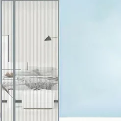 Magnetic Screen Door Portable, Mesh Screen Door Fly or Bug Screen Magnetic, Doorway For Sliding Door,Garage,Patio,Kitchen,Living,Window Room,Bedroom,Bar,Pet and Kid Easy Entry