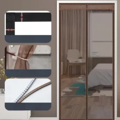 Magnetic Screen Door Portable, Mesh Screen Door Fly or Bug Screen Magnetic, Doorway For Sliding Door,Garage,Patio,Kitchen,Living,Window Room,Bedroom,Bar,Pet and Kid Easy Entry