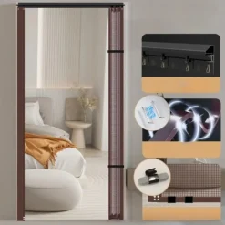 Magnetic Screen Door Portable, Fly Or Bug Screen Magnetic, Doorway For Sliding Door,Garage,Patio,Kitchen,Living,Window Room,Bedroom,Bar,Pet and Kid Easy Entry