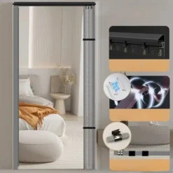 Magnetic Screen Door Portable, Fly Or Bug Screen Magnetic, Doorway For Sliding Door,Garage,Patio,Kitchen,Living,Window Room,Bedroom,Bar,Pet and Kid Easy Entry