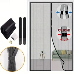 Magnetic Screen Door Portable, Fly Or Bug Screen Magnetic, Doorway For Sliding Door,Garage,Patio,Kitchen,Living,Window Room,Bedroom,Bar,Pet and Kid Easy Entry