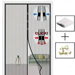 Magnetic Screen Door Portable, Fly Or Bug Screen Magnetic, Doorway For Sliding Door,Garage,Patio,Kitchen,Living,Window Room,Bedroom,Bar,Pet and Kid Easy Entry