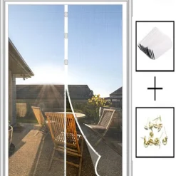Magnetic Screen Door Portable, Fly Or Bug Screen Magnetic, Doorway For Sliding Door,Garage,Patio,Kitchen,Living,Window Room,Bedroom,Bar,Pet and Kid Easy Entry