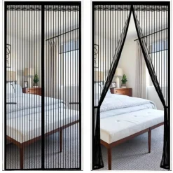 Magnetic Screen Door Portable, Fly Or Bug Screen Magnetic, Doorway For Sliding Door,Garage,Patio,Kitchen,Living,Window Room,Bedroom,Bar,Pet and Kid Easy Entry