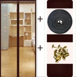 Magnetic Screen Door Portable, Fly Or Bug Screen Magnetic, Doorway For Sliding Door,Garage,Patio,Kitchen,Living,Window Room,Bedroom,Bar,Pet and Kid Easy Entry