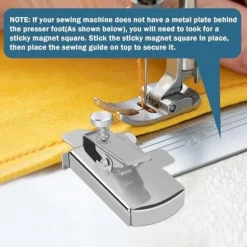 Magnetic Seam Guide for Sewing Machine Magnetic Sewing Guide with Clip Multifunctional Ruler Hemmer Guide Seam Guide Hem Guide for Walking Foot Sewing Machine Sewing Supplies Accessories