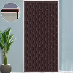 Magnetic Thermal Insulated Door Curtain, No Punching Oxford Cloth Material Door Curtain, Universal Warmth In All Seasons,Room Decor, Home Decor