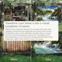 Magnificent Waterfall Hanging Tapestry Wall Art Large Tapestry Mural Decor Photograph Backdrop Blanket Curtain Home Bedroom Living Room Decoration