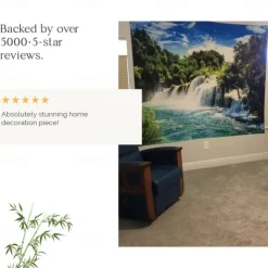 Magnificent Waterfall Hanging Tapestry Wall Art Large Tapestry Mural Decor Photograph Backdrop Blanket Curtain Home Bedroom Living Room Decoration