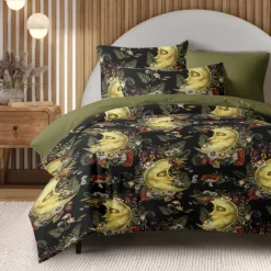 Mandala Bohemian Duvet Cover Full Size Bedding Set Cotton Bed Sets Quilt Cover Soft Lightweight Comforter Cover with 2 Pillowcases for Summer Spring Sun and Moon