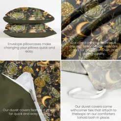 Mandala Bohemian Duvet Cover Full Size Bedding Set Cotton Bed Sets Quilt Cover Soft Lightweight Comforter Cover with 2 Pillowcases for Summer Spring Sun and Moon