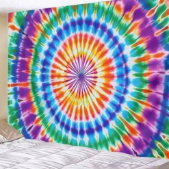 Mandala Bohemian Hanging Tapestry Tie Dye Wall Art Large Tapestry Mural Decor Photograph Backdrop Blanket Curtain Home Bedroom Living Room Decoration
