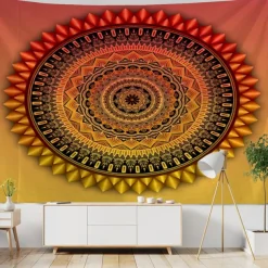Mandala Bohemian Indian Wall Tapestry Art Decor Blanket Curtain Hanging Home Bedroom Living Room Dorm Decoration Boho Hippie Psychedelic Floral Flower Lotus