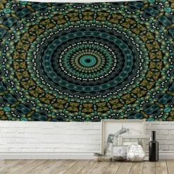 Mandala Bohemian Indian Wall Tapestry Art Decor Blanket Curtain Hanging Home Bedroom Living Room Dorm Decoration Boho Hippie Psychedelic Floral Flower Lotus