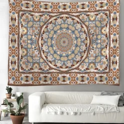 Mandala Bohemian Paisely Hanging Tapestry Wall Art Large Tapestry Mural Decor Photograph Backdrop Blanket Curtain Home Bedroom Living Room Decoration
