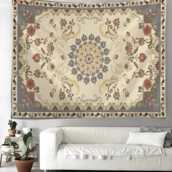Mandala Bohemian Paisely Hanging Tapestry Wall Art Large Tapestry Mural Decor Photograph Backdrop Blanket Curtain Home Bedroom Living Room Decoration