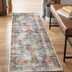 Mandala Bohemian Runner Rug Kitchen Mat Non-Slip Oil Proof Rug Indoor Outdoor Mat Bedside Bedroom Decor Bathroom Mat Entrance Rug Door Mat