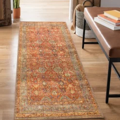 Mandala Bohemian Runner Rug Kitchen Mat Non-Slip Oil Proof Rug Indoor Outdoor Mat Bedside Bedroom Decor Bathroom Mat Entrance Rug Door Mat