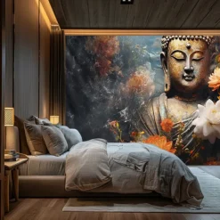 Mandala Buddha Hanging Tapestry Wall Art Large Tapestry Mural Decor Photograph Backdrop Blanket Curtain Home Bedroom Living Room Decoration
