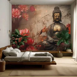 Mandala Buddha Hanging Tapestry Wall Art Large Tapestry Mural Decor Photograph Backdrop Blanket Curtain Home Bedroom Living Room Decoration