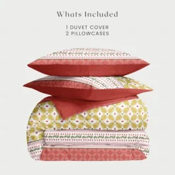 Mandala Ethnic Duvet Cover Full Size Bedding Set Cotton Bed Sets Quilt Cover Soft Lightweight Comforter Cover with 2 Pillowcases for Summer Spring