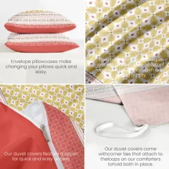 Mandala Ethnic Duvet Cover Full Size Bedding Set Cotton Bed Sets Quilt Cover Soft Lightweight Comforter Cover with 2 Pillowcases for Summer Spring