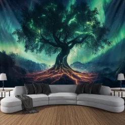 Mandala Hanging Tapestry Tree of Life Wall Art Large Tapestry Mural Decor Photograph Backdrop Blanket Curtain Home Bedroom Living Room Decoration