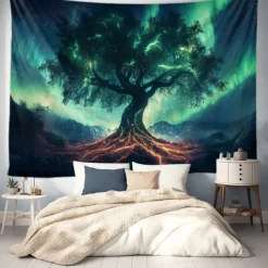Mandala Hanging Tapestry Tree of Life Wall Art Large Tapestry Mural Decor Photograph Backdrop Blanket Curtain Home Bedroom Living Room Decoration