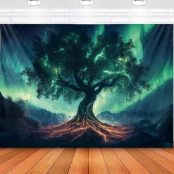 Mandala Hanging Tapestry Tree of Life Wall Art Large Tapestry Mural Decor Photograph Backdrop Blanket Curtain Home Bedroom Living Room Decoration