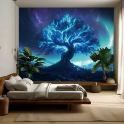 Mandala Hanging Tapestry Tree of Life Wall Art Large Tapestry Mural Decor Photograph Backdrop Blanket Curtain Home Bedroom Living Room Decoration