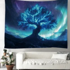 Mandala Hanging Tapestry Tree of Life Wall Art Large Tapestry Mural Decor Photograph Backdrop Blanket Curtain Home Bedroom Living Room Decoration