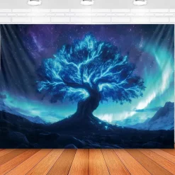 Mandala Hanging Tapestry Tree of Life Wall Art Large Tapestry Mural Decor Photograph Backdrop Blanket Curtain Home Bedroom Living Room Decoration