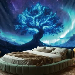 Mandala Hanging Tapestry Tree of Life Wall Art Large Tapestry Mural Decor Photograph Backdrop Blanket Curtain Home Bedroom Living Room Decoration