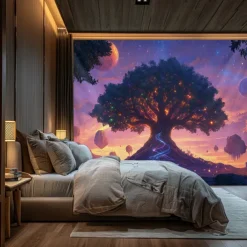 Mandala Hanging Tapestry Tree of Life Wall Art Large Tapestry Mural Decor Photograph Backdrop Blanket Curtain Home Bedroom Living Room Decoration