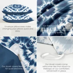 Mandala Tie Dye Duvet Cover Full Size Bedding Set Bed Sets Quilt Cover Soft Lightweight Comforter Cover with 2 Pillowcases for Summer Spring